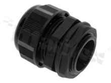 Cabe gland M25; nylon; M25x1.5 9-16mm; flat O-ring; with lock nut; black; for wrench 33