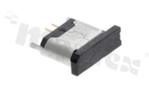 Gniazdo Micro-USB; pionowe; THT; typ 1xB; 5-stykowe; USB 2.0; do montażu przewlekanego; styki złocone 3u"