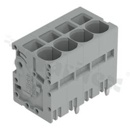 Listwa zaciskowa do PCB; przewód-płytka; na przewód 0.2 - 10.0 mm2 (24-8AWG); raster 7.5 mm; 4-torowa.; kąt ułożenia przewodu względem płytki: 90; Push-in; szary; 600V/38A