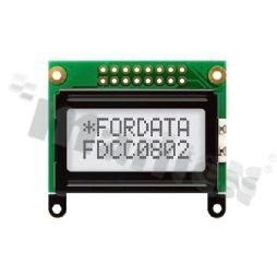 Display LCM; LCD character; 8x2 chars; FSTN positive; white LED; view 06:00; 5.0 V;