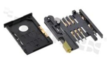 SIM Card connector; 6-contacts; SMD; with ejector and separate card holder; push-push type