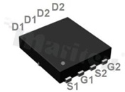 Tranzystor:2x P-MOSFET; unipolarny; -60V; -15A; 0.0068ohm; 33W; -55+150 st.C; SMD; PowerPAK-SO8
