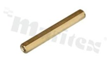 Tulejka dystansowa; mosiężna; sześciokątna; 310/5; gwint wew-wew; M3; 35mm