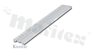 Lens for LED mid power; angle: asymmetric; Number of LEDs: 24; Dimensions: 278.30x43mm; Height: 9.94mm; material: PMMA; Fastening: screw
