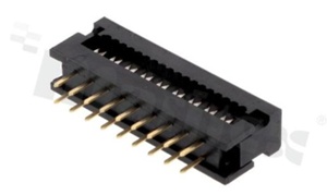 IDC connector; pitch 2.54mm; 18-contacts; flat cable AWG#26-#28