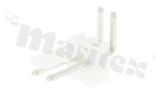 Header for PCB; pitch 2.54mm; 2-contacts; THT; male; side entry; 250V/3A