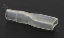 Osłonka do konektora płaskiego 4.8mm; na przewód OD=3.0mm L=22mm W=5.8mm; przezroczysta