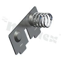 Battery holder; button/spring contact; AAA; 2 batteries