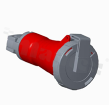 Connector power heavy duty power; 3P+E FM