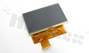 Display TFT; LCD 4.3"; 480xRGBx272 pixels; resistive touch panel RTP; white LED backlight; 250 cd/m2; 40 pins