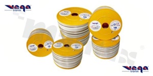 Single wire LGY/H05V-K; with copper multi-strand; white/brown; cross section 1.50mm2; AWG 16; 500V; -40+105 deg.C; 100m.