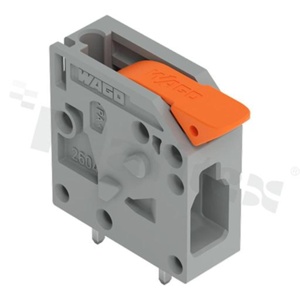 Listwa zaciskowa do PCB; przewód-płytka; na przewód 0,2 - 4,0 mm2(24-12 AWG); raster 5,0 mm; 1-torowa.; Push-in CAGE CLAMP®; szary;300V/20A