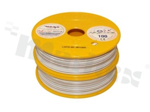 Przewód pojedynczy LGY/H05V-K; z wielodrutową miedzianą żyłą; biały/brązowy; przekrój 0.50mm2; AWG 20; 500V; -40+105 st.C; 100m.