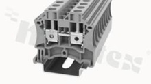 DIN screw terminal block; 1 level; wire 0,5-6mm2; AWG 22-8;screw type; green; 1000V 41A;
