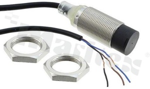 Czujnik zbliżeniowy; indukcyjny; materiał: mosiądz niklowany; długość: 56mm; gwint: M18; nieekranowany; odległość wykrywania: 16mm; zasilanie: 10-30V DC; PNP-NC; przewód: 2m