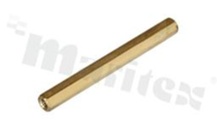Screwed brass spacer sleeve; Int. thread: M3; 45mm