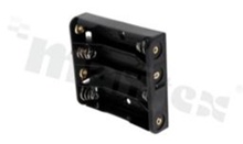 4xAAA Battery holder; with 6 prong snap