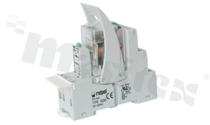 Przekaźnik interfejsowy; prąd znamionowy 12A; napięcie cewki 230 VAC; podwójne styki przełączne (2P); 12A/24VDC; 12A/250VAC