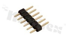 Listwa stykowa do PCB; w rastrze 2.00mm; 1x6 styków; montaż: THT; męska; prosta; jednorzędowe 