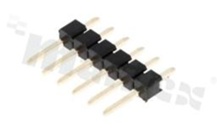Listwa stykowa do PCB; w rastrze 2.54mm; 1x6 styków; montaż: THT; męska; prosta; jednorzędowa