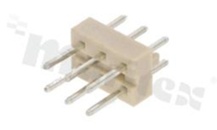 Male plug for PCB; Number of contacts: 6; load capacity 1A; voltage 125V; works with the connector CLEDRAF06