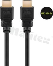 Kabel HDMI; złącze HDMI typ A  -> złącze HDMI typ A; długość 0.5m;8K/60Hz Full UHD;struktura kabla 19+1;transmisja max 48 Gbit/s; audio return channel; czarny;ekranowany