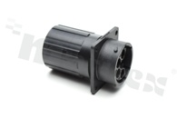 Standard Connector circular; Sq Flg Rcpt w endcap 4+5 pins; SZ 16 Pin