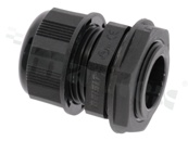 Dławnica kablowa PG16; nylon; PG16 10-14.0mm; Flat O-ring; czarna; z nakrętką