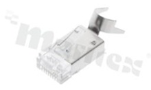 Plug RJ45; 8-contacts; for rounde cable; size 8; Au 30u”
