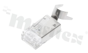 Wtyk RJ45; 8-stykowe; montaż: na przewód okrągły; drut; gabaryt 8; grubość pokrycia Au 30u"