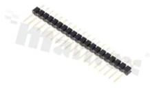 Listwa stykowa do PCB; w rastrze 2.54mm; 1x20 styków; montaż: THT; męska; prosta; jednorzędowa