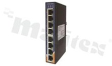 Switch przemysłowy PoE; Gigabit; niezarządzalny; 8 portów 10/100/1000Base-T(X) RJ45 PoE; temp. pracy: -40+70 st.C; zasilanie redundantne 50VDC; montaż na szynie DIN