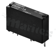 Electromagnetic relay; contact rating current 5A; coil voltage 12VDC; make contact (1A); coil power 110mW; 5A/30VDC; 5A/250VAC