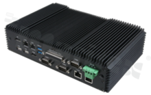 Bezwentylatorowy komputer przemysłowy; Celeron 3955U/ Core i3/i5/i7; RAM: do 16GB; 4xCOM; 6xUSB; 4xLAN; GPIO; 2xSIM; SMBus; HDMI; Audio; SATA; mPCIe; M.2 Key B; TPM 2.0; temp. pracy: -20+60C; 12/24VDC