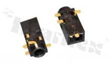 Jack socket; female; stereo; 2.5 mm; SMD