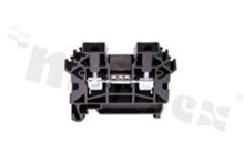 Installation terminal block; 1-level; 2-contacts; for wire 0,5-4,0mm2; screw terminal; black; Din rail; 1000V/32A