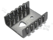 Radiator; prasowany; TO-220; 39.6x36.1x12.7mm; czarny; anodowane aluminium AL5052; RoHS.