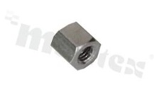 Screwed brass spacer sleeve; Int. thread: M3; 8mm
