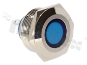 Lampka sygnalizacyjna; 22mm; terminale do lutowania; stal nierdzewna; podświetlenie nieznany kolor; LED 24V