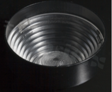 Reflector for LED COB; angle: 53 to 57 degrees FWHM; Number of LEDs: 1; Dimensions: round 70mm; Height: 36.3mm; meterial: PMMA; PC; Fastening: socket