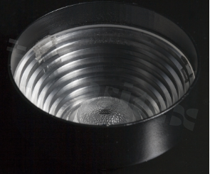 Reflector for LED COB; angle: 53 to 57 degrees FWHM; Number of LEDs: 1; Dimensions: round 70mm; Height: 36.3mm; meterial: PMMA; PC; Fastening: socket