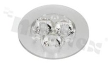 Lens for LED high power; angle: 18 degrees ; Number of LEDs: 3; Dimensions: round 35mm; Height: 10.7mm; material: PMMA; Fastening: glue; frame