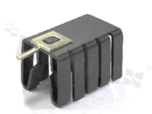 Heatsink; moulded TO-220; TO-262 19x12.8x12.7mm; black; anodized aluminium AL5052; RoHS.