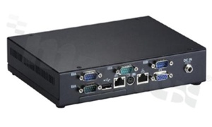 Bezwentylatorowy komputer wubdowanty AMD Geode LX800 500 MHz; 4xCOM; 3xUSB; 2xGbE; 1xVGA; 1xMicin; 1xLineout; 1xLinein; 1xPS/2; temp. pracy -10+50C; zasilanie 90-260V