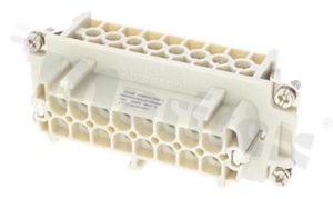 Female insert; Heavy-Mate E series; 16 pins(16+PE); size: E16; 19A; 500V; wire 0.5-4mm2; contacts plating: silver plated; screw