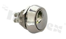 Push button switch; monostable; 12mm; screw terminals; nickled; IP65
