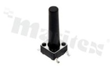 Przełącznik Tact Switch; SMD; wymiary korpusu 6.0x6.0; h=17.0mm; pionowy; o sile nacisku 250gf; przycisk okrągły