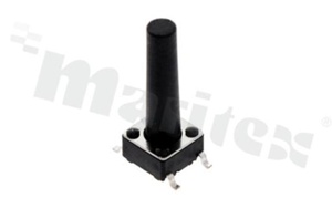 Tact Switch; SMD; dimensions 6.0x6.0; h=17.0mm; vertical; operating force 250gf; button: round