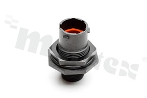 Connector: circular; socket; on panel mounting; front side nut; PIN: 4
