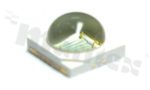 LED mid-power; SMD; 3535 PLCC2; UV-A; 360-375nm; 335-410mW/350mA; 3.2-4.0V; water clear; 140 degrees; 3.45x3.44x1.9mm